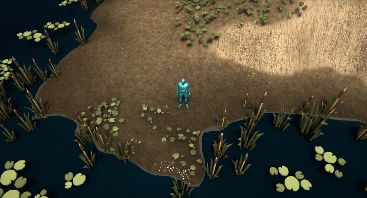 Le chercheur de vérité explorant une zone humide d'Aekan